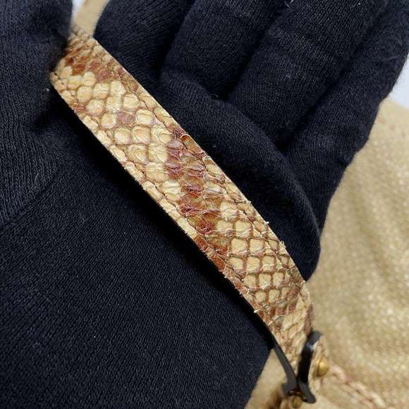 Gucci GG Marmont Raffia Python Chain Shoulder Bag - Picture 8 of 12